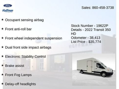 Used 2022 Ford Transit 350 Low Roof DRW w/ Interior Upgrade Package RWD image 19