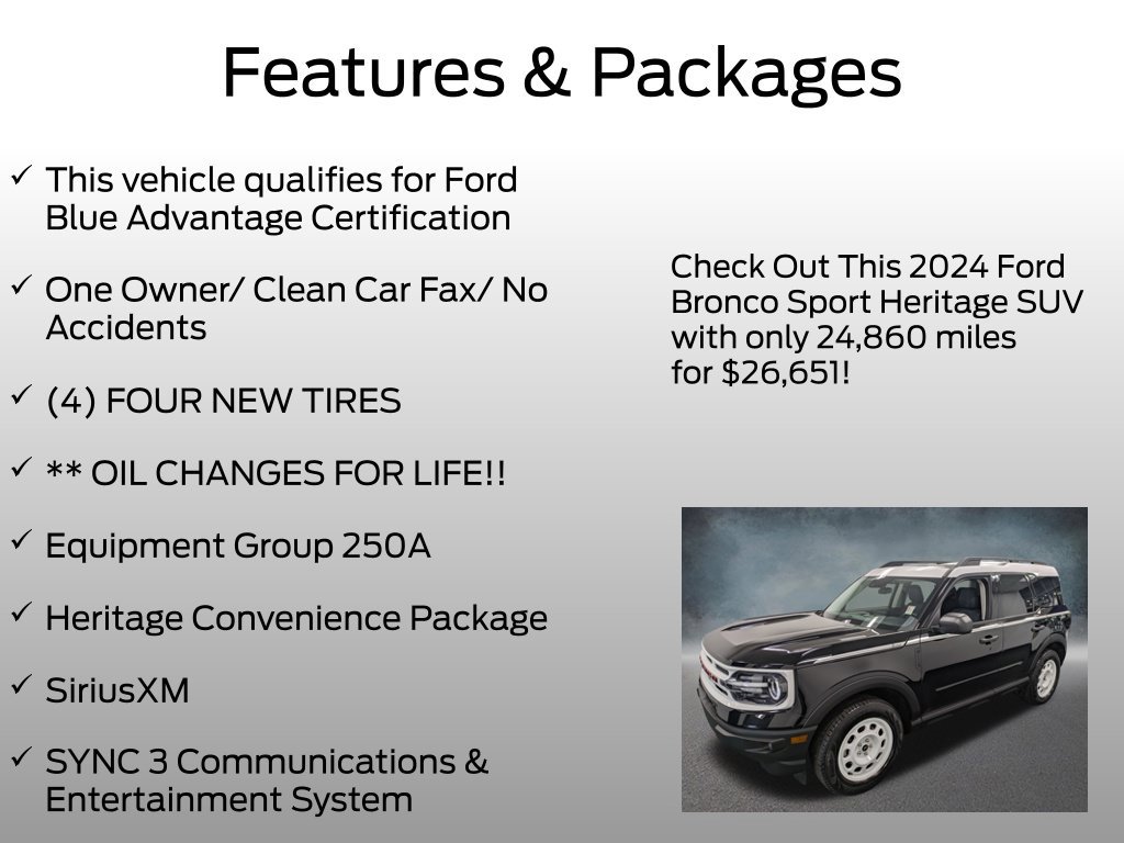 Used 2024 Ford Bronco Sport Heritage w/ Heritage Convenience Package AWD/4WD image 4