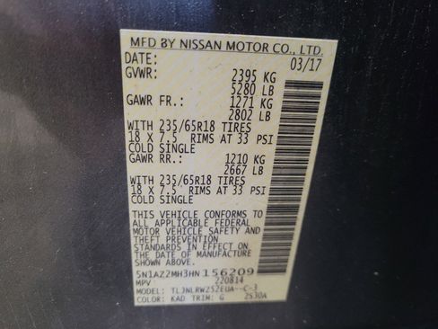 Used 2017 Nissan Murano SL w/ SL Technology Package image 33