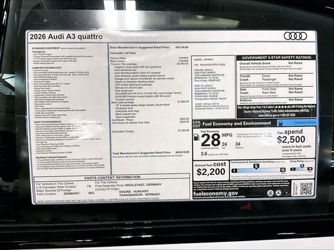 New 2026 Audi A3 2.0T Premium Plus AWD/4WD image 16