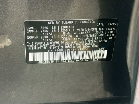 Certified 2023 Subaru Outback Onyx Edition XT AWD/4WD image 32