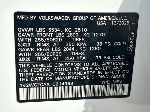 New 2026 Volkswagen Atlas Cross Sport SE FWD image 58