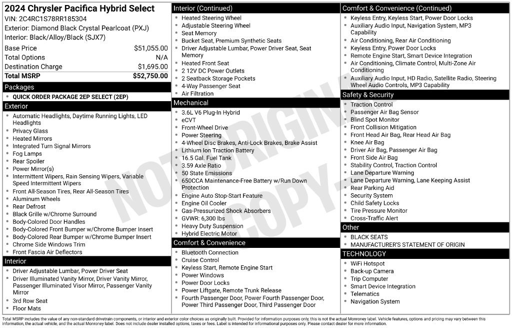 Used 2024 Chrysler Pacifica Limited FWD image 3