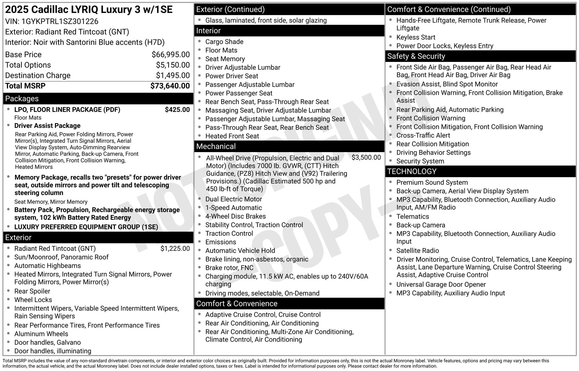 Certified 2025 Cadillac Lyriq Luxury w/ LPO, Floor Liner Package AWD/4WD image 45