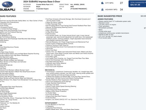 Used 2024 Subaru Impreza 2.0i image 1