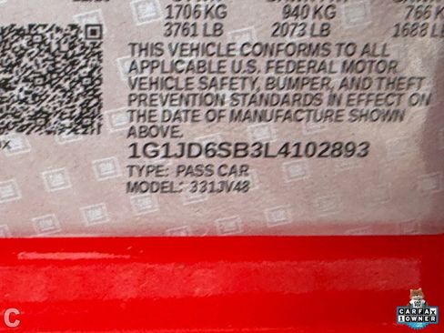 Used 2020 Chevrolet Sonic LT w/ Convenience Package image 12