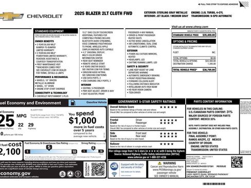 Used 2025 Chevrolet Blazer LT image 3