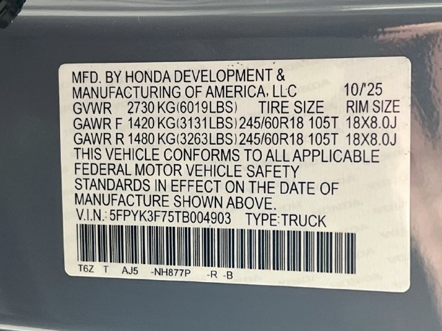 Certified 2026 Honda Ridgeline TrailSport image 33