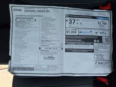 New 2026 Jeep Cherokee Laredo AWD/4WD image 34