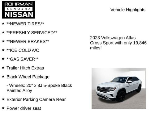 Used 2023 Volkswagen Atlas Cross Sport SE w/ Black Wheel Package AWD/4WD image 7