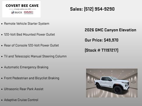New 2026 GMC Canyon Elevation w/ Convenience Package AWD/4WD image 36
