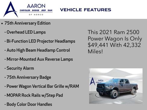 Used 2021 RAM 2500 Power Wagon w/ 75th Anniversary Edition AWD/4WD image 18