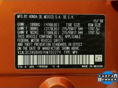 Used 2019 Honda HR-V Touring image 31