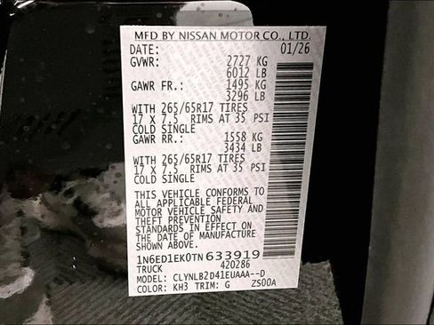 New 2026 Nissan Frontier SV w/ All-Weather Content Package image 38