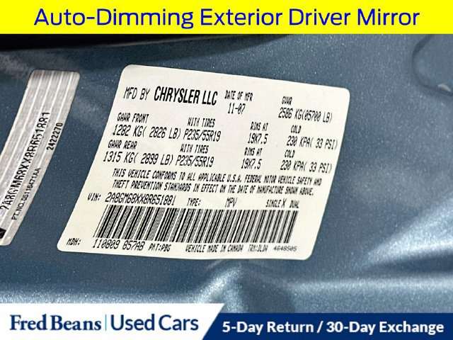 Used 2008 Chrysler Pacifica Touring FWD image 40