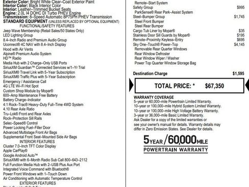 Used 2021 Jeep Wrangler Unlimited Rubicon 4xe w/ Steel Bumper Group image 2