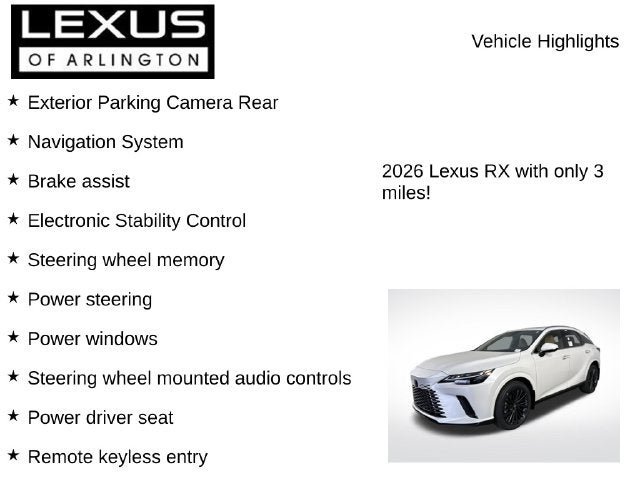 New 2026 Lexus RX 350 Premium AWD/4WD image 7