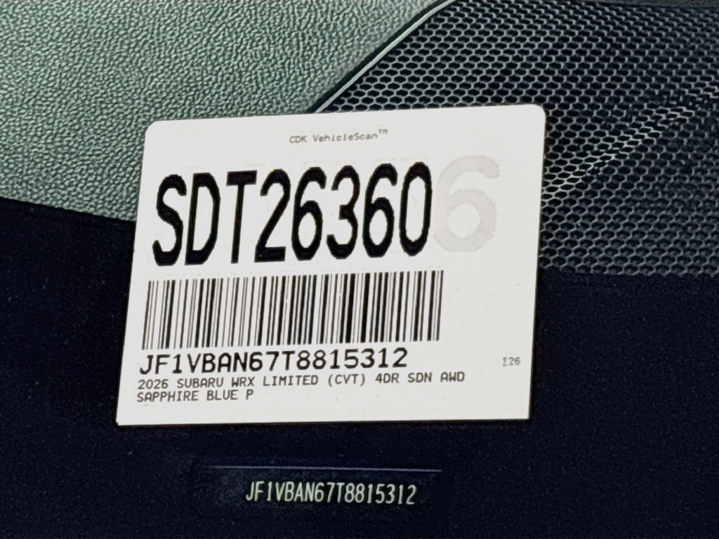 New 2026 Subaru WRX Limited AWD/4WD image 26