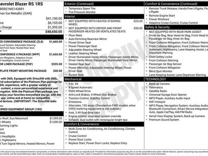 Used 2022 Chevrolet Blazer RS w/ Enhanced Convenience Package