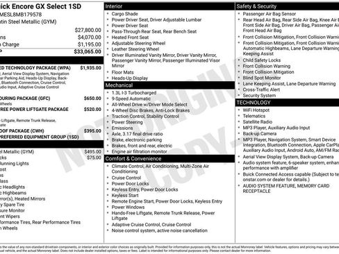 Used 2021 Buick Encore GX Select w/ Advanced Technology Package AWD/4WD image 16