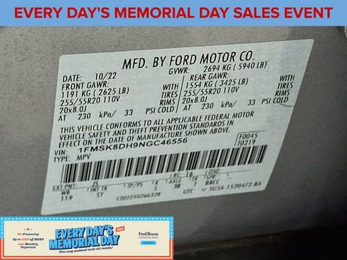 Certified 2022 Ford Explorer XLT w/ Equipment Group 202A AWD/4WD image 27