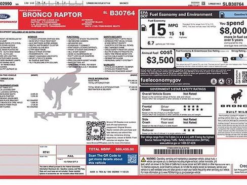 Used 2025 Ford Bronco Raptor w/ Interior Carbon Fiber Pack AWD/4WD image 25