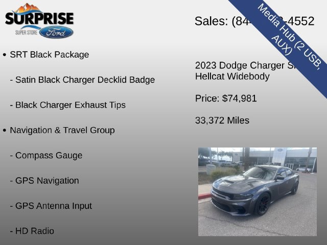 Used 2023 Dodge Charger SRT Hellcat w/ Navigation & Travel Group RWD image 13