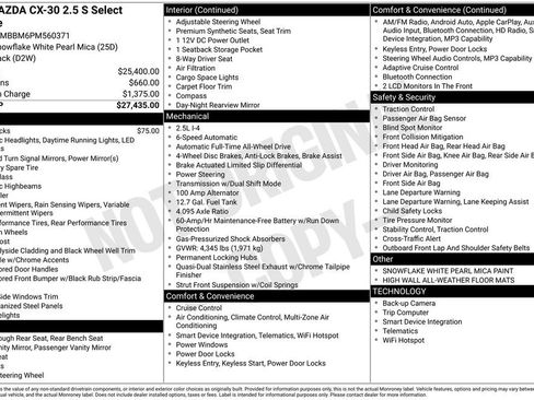 Used 2023 MAZDA CX-30 AWD 2.5 S w/ Select Package image 4