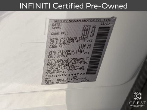 Certified 2026 INFINITI QX60 Sport w/ Dark Cargo Package AWD/4WD image 34