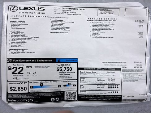 New 2026 Lexus IS 350 F Sport RWD image 9