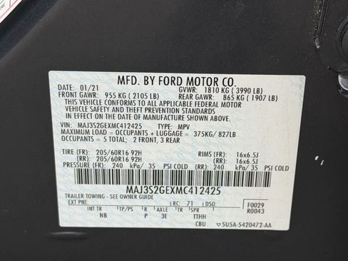 Used 2021 Ford EcoSport SE FWD image 27
