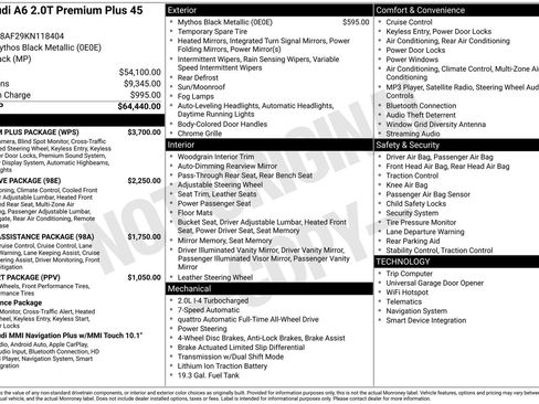 Used 2019 Audi A6 2.0T Premium Plus w/ Premium Plus Package image 2