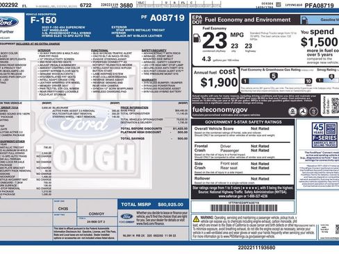 Used 2023 Ford F150 Platinum w/ Equipment Group 701A High AWD/4WD image 41