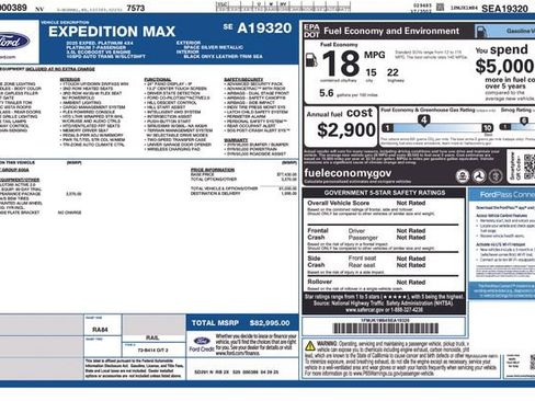 Used 2025 Ford Expedition Max Platinum w/ Stealth Appearance Package AWD/4WD image 16