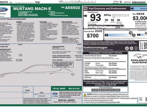 Certified 2022 Ford Mustang Mach-E Premium AWD/4WD image 39