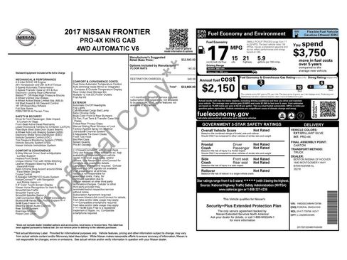 Used 2017 Nissan Frontier PRO-4X AWD/4WD image 4