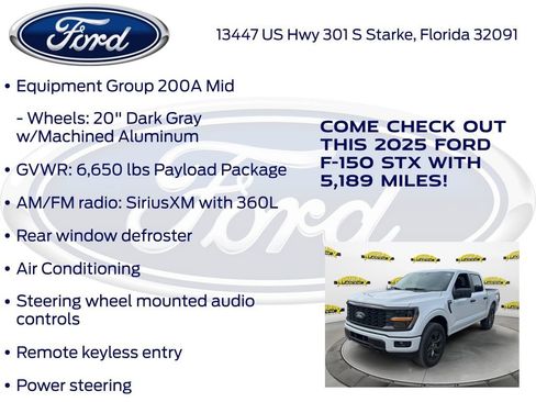 New 2025 Ford F150 STX w/ Equipment Group 200A image 15