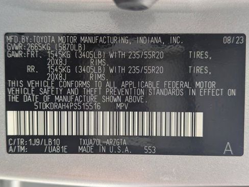 Used 2023 Toyota Highlander Limited FWD image 29