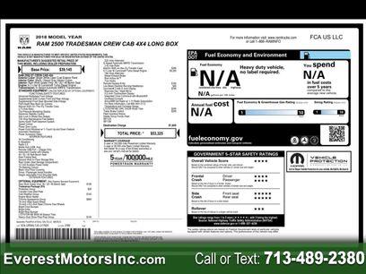 Used 2018 RAM 2500 Tradesman w/ Chrome Appearance Group