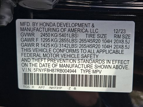 Certified 2024 Honda Passport Black Edition image 28