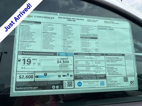 New 2026 Chevrolet Colorado Trail Boss w/ LPO, Tailgate Decal Package AWD/4WD image 33