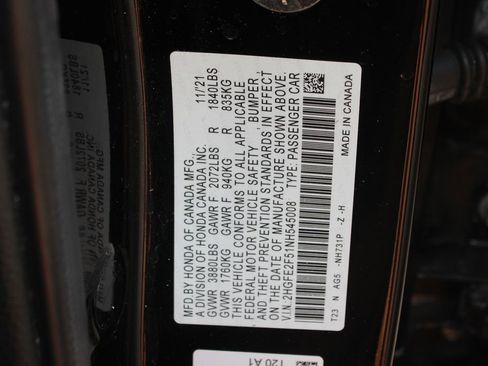 Certified 2022 Honda Civic Sport image 30
