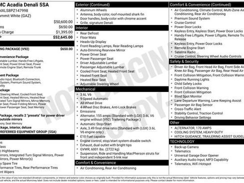 Used 2023 GMC Acadia Denali w/ Trailering Package AWD/4WD image 31