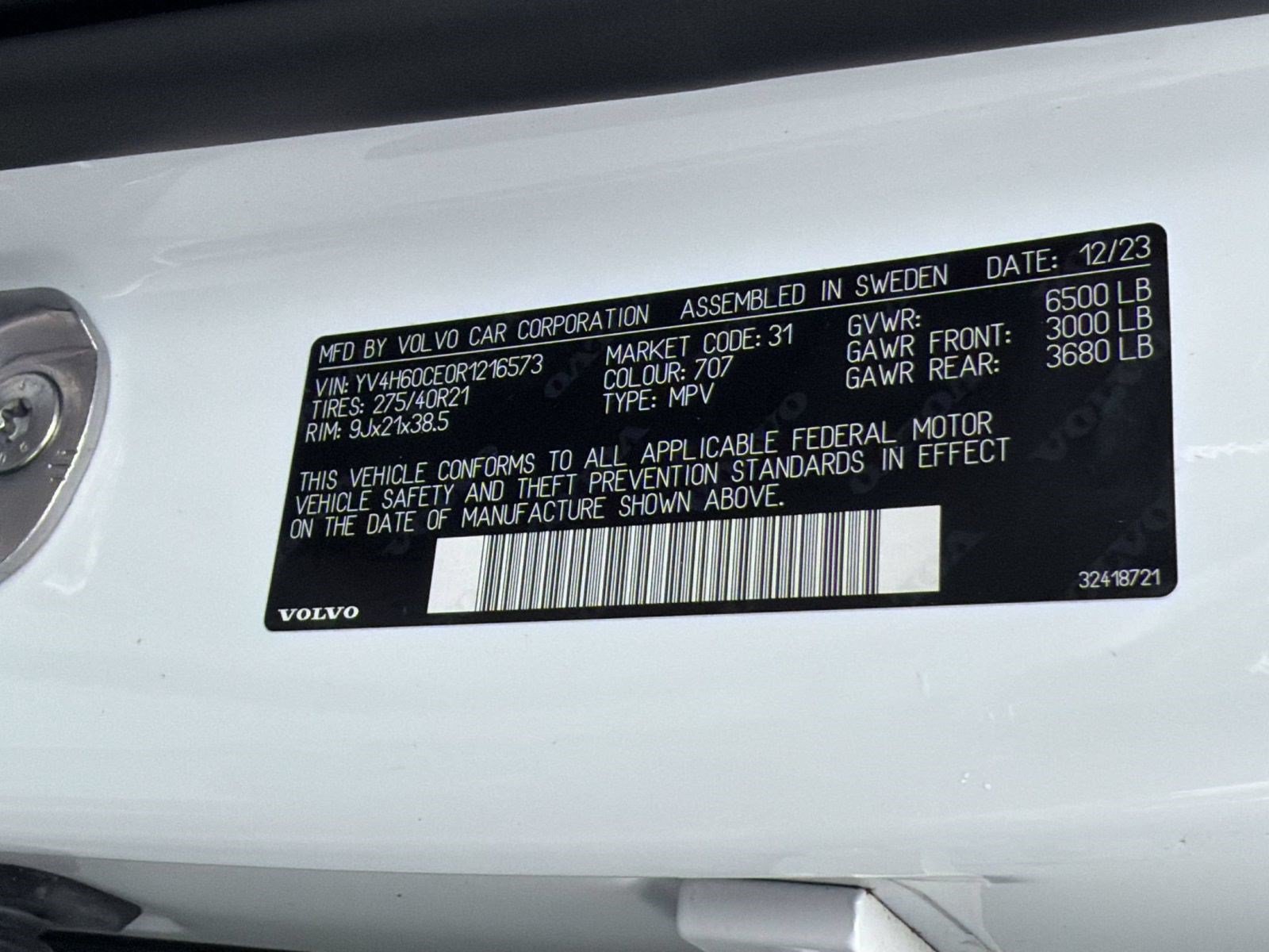 Certified 2024 Volvo XC90 T8 Plus w/ Protection Package AWD/4WD image 26