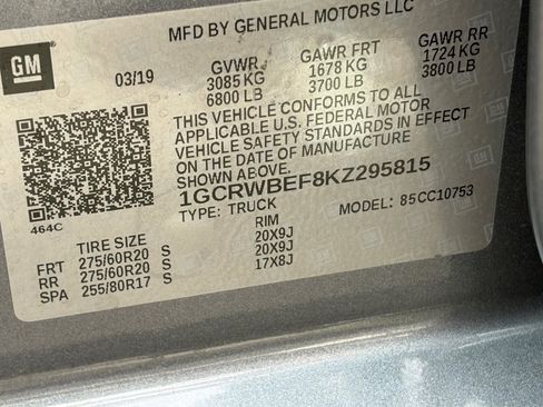 Used 2019 Chevrolet Silverado 1500 Custom w/ Custom Value Package image 12