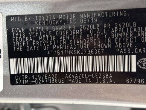Used 2019 Toyota Camry SE FWD image 34