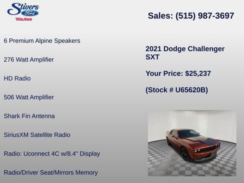 Used 2021 Dodge Challenger SXT w/ Plus Package AWD/4WD image 32
