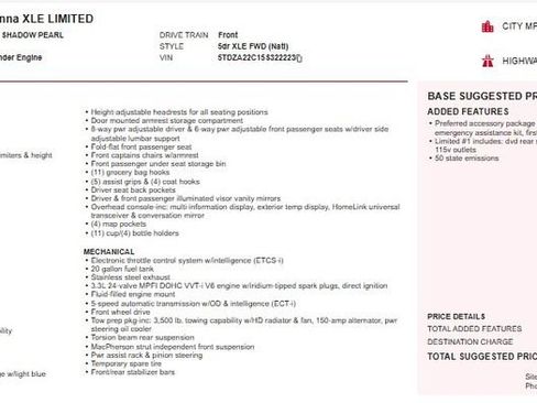 Used 2005 Toyota Sienna XLE Limited FWD image 24