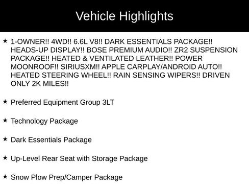 Used 2026 Chevrolet Silverado 2500 ZR2 w/ LPO, Dark Essentials Package AWD/4WD image 34