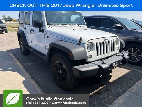 Used 2017 Jeep Wrangler Unlimited Sport w/ Quick Order Package 24S AWD/4WD image 1